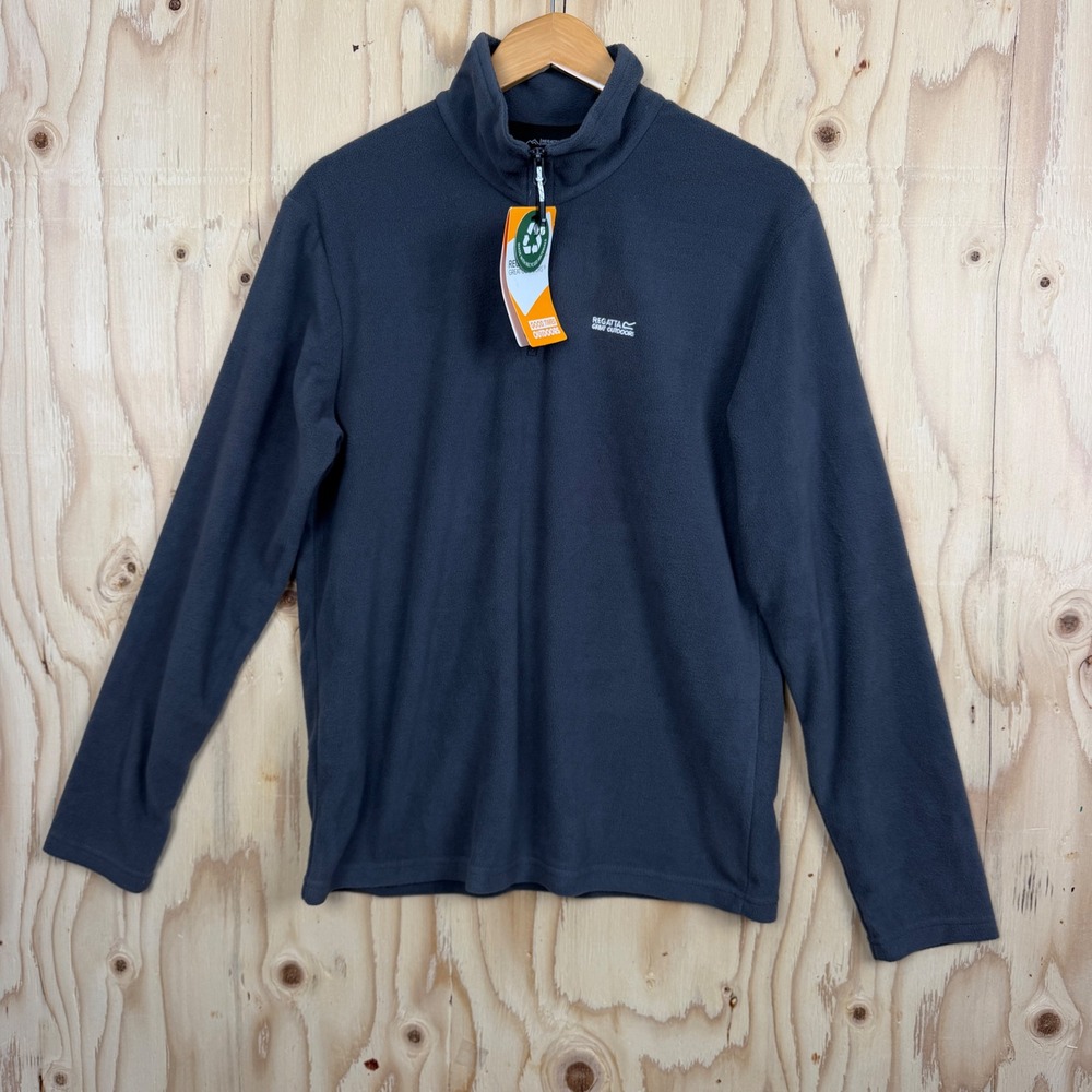 Regatta Thompson Fleece Pullover Mens M Grey 1/4 Zip Outdoor Lightweight Outdoor